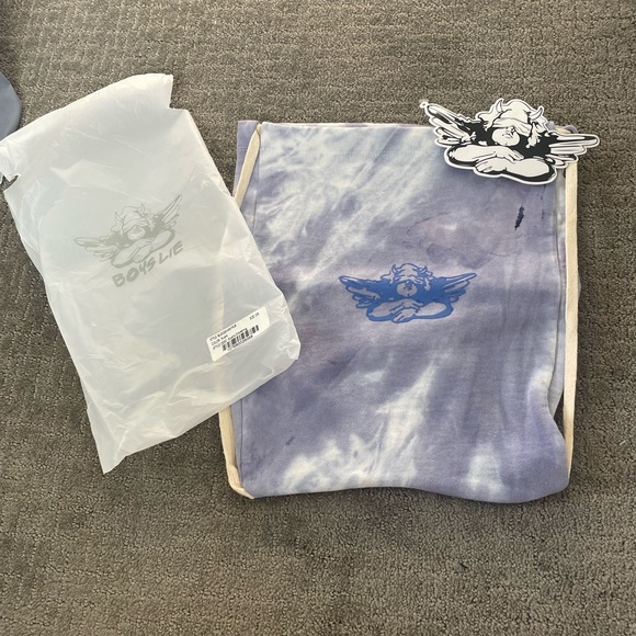 Boys Lie Handbags - Boys lie purple tie dye bag